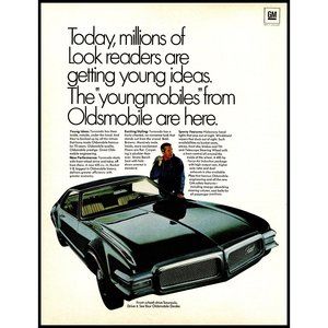 1967 Oldsmobile Toronado Coupe Vintage Print Ad Youngmobile Wall Art Photo